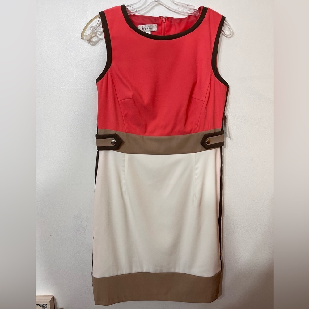 Dressbarn Retro Styleā Dress 70's Look Sleeveless size 8